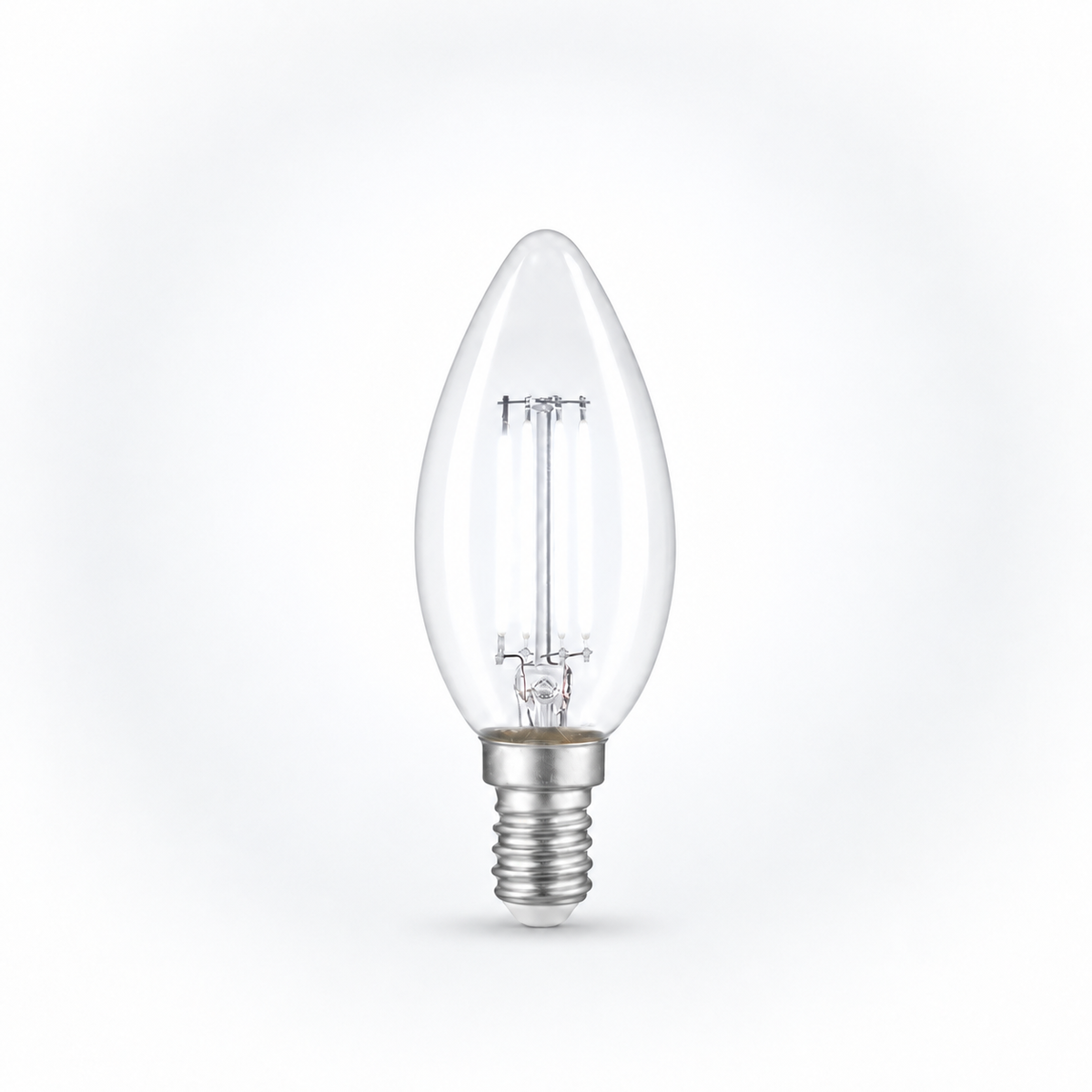 Heka C35 Şeffaf Cam Düz LED Ampul 6W E14 6500K Beyaz Işık ERD-93 Yeni