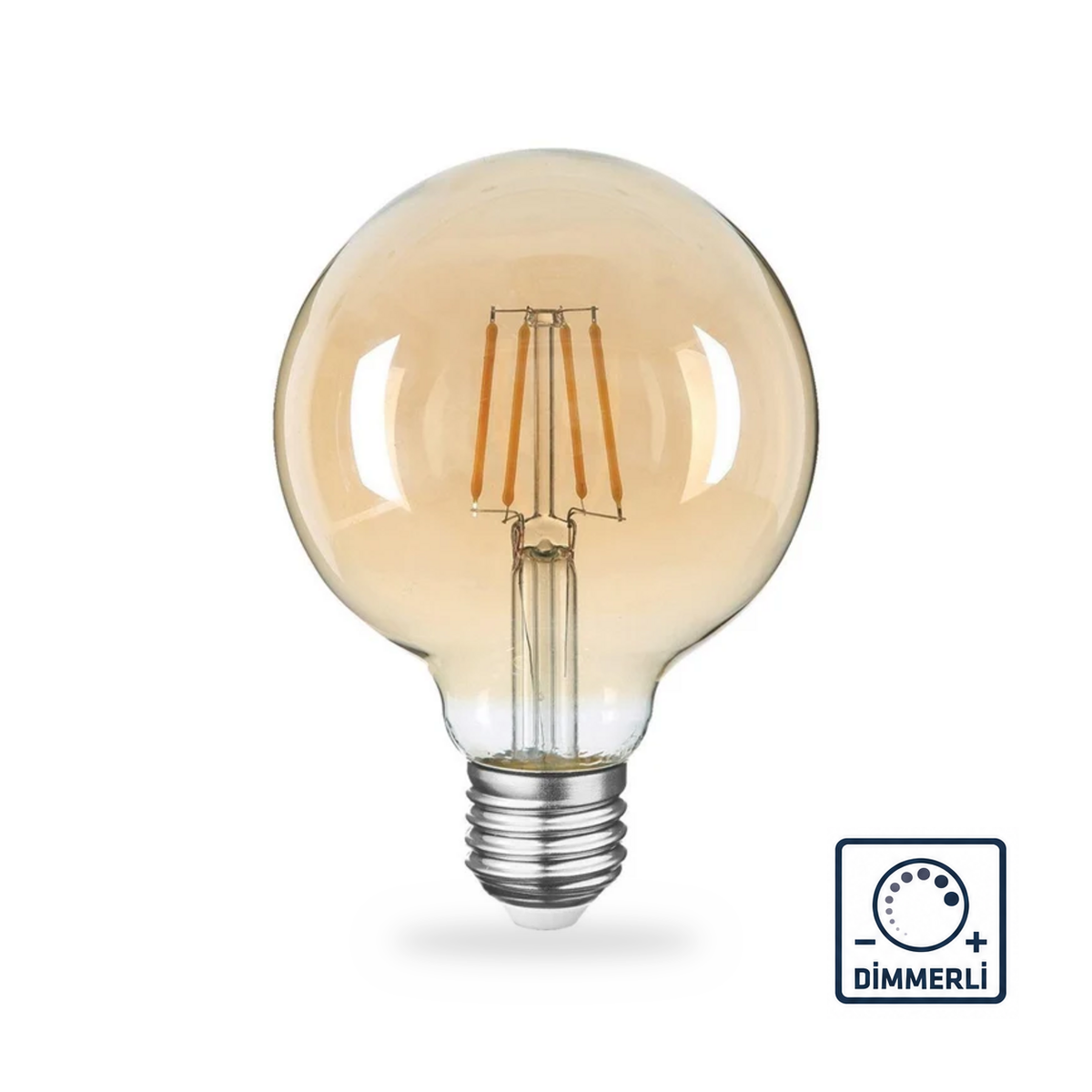 Heka G95 Bal Cam LED Ampul 10W E27 2500K Sarı Işık ERD-316