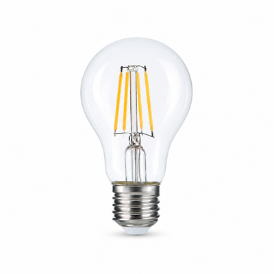 Heka A60 Şeffaf Cam Filament LED Ampul 7W E27 4000K Ilık Beyaz ERD-311