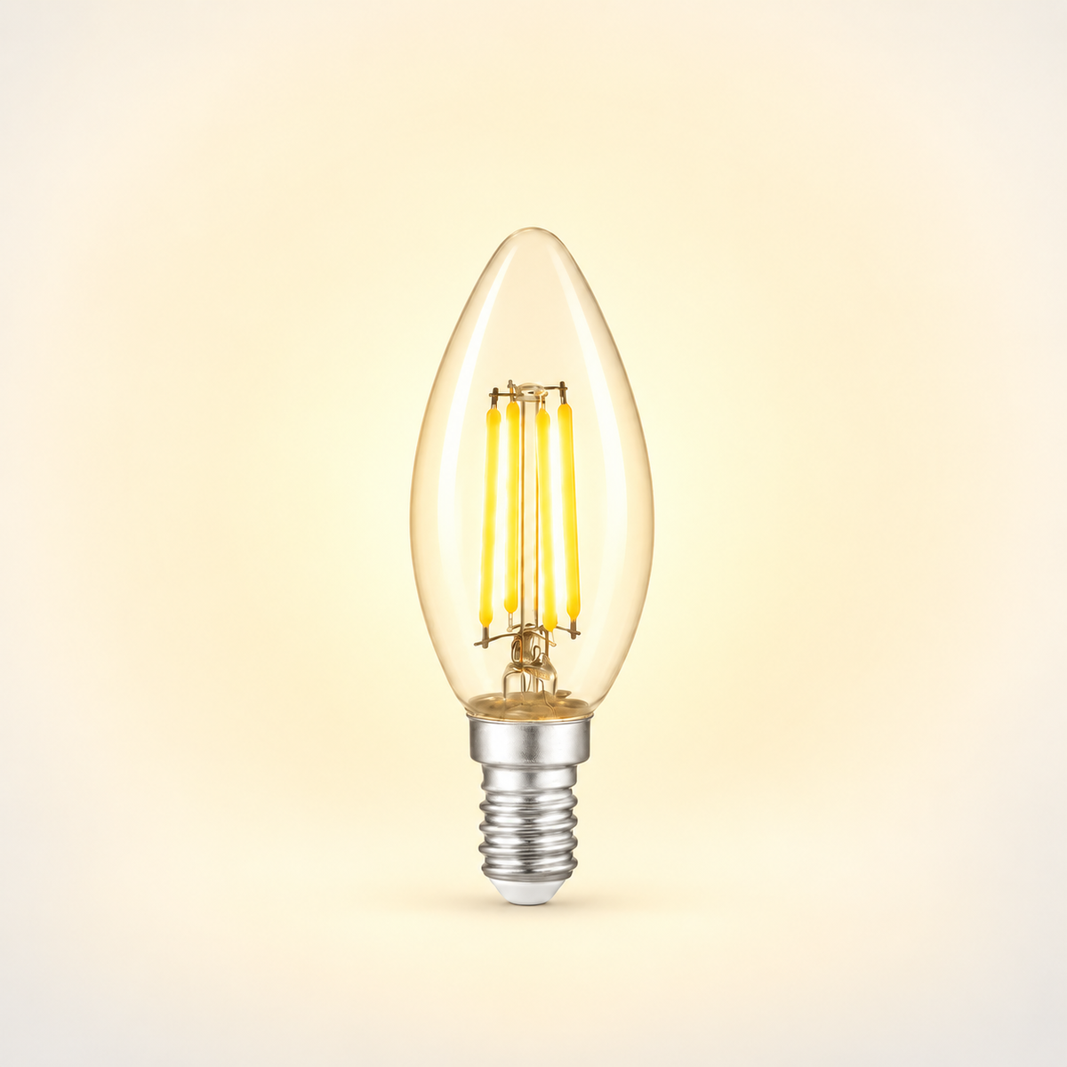 Heka C35 Şeffaf Cam Düz LED Ampul 6W E14 3000K Gün Işığı ERD-308