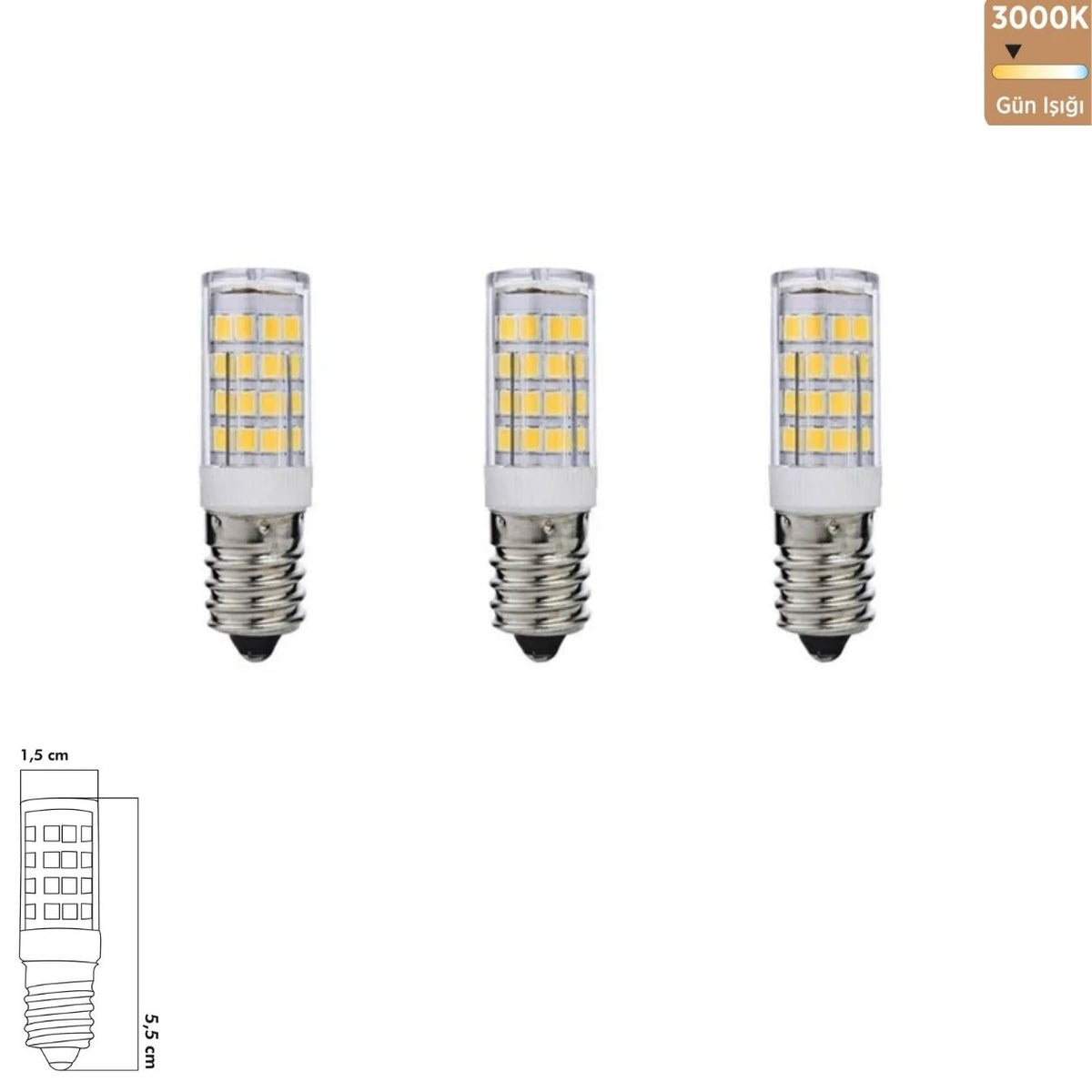 Heka Mısır LED Ampul 5W E14 3000K Gün Işığı ERD-217 (3'lü Paket)