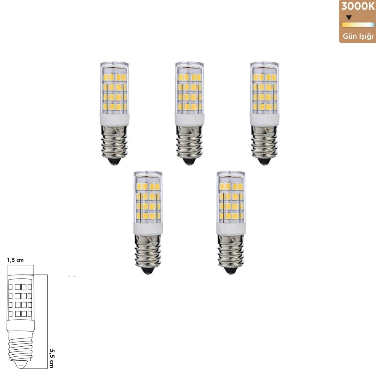 Heka Mısır LED Ampul 5W E14 3000K Gün Işığı ERD-217 (5'li Paket)