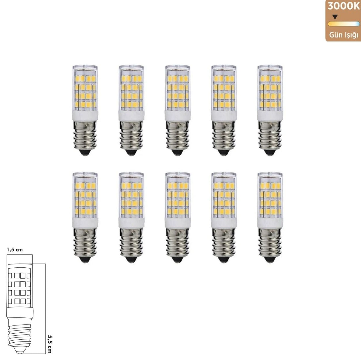 Heka Mısır LED Ampul 5W E14 3000K Gün Işığı ERD-217 (10'lu Paket)