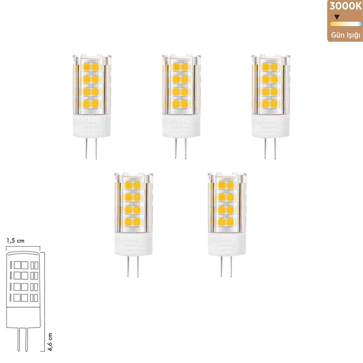 Heka Smd LED Ampul 5W G4 3000K Gün Işığı ERD-267 (5'li Paket)