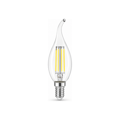 Heka T35 Şeffaf Cam Kıvrık LED Ampul 6W E14 6500K Beyaz Işık ERD-94 Yeni