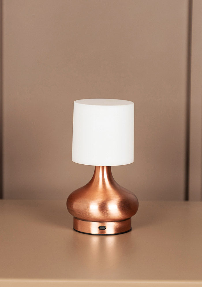 LUMIRA ŞARJLI MİNİ BAKIR LED MASA LAMBASI