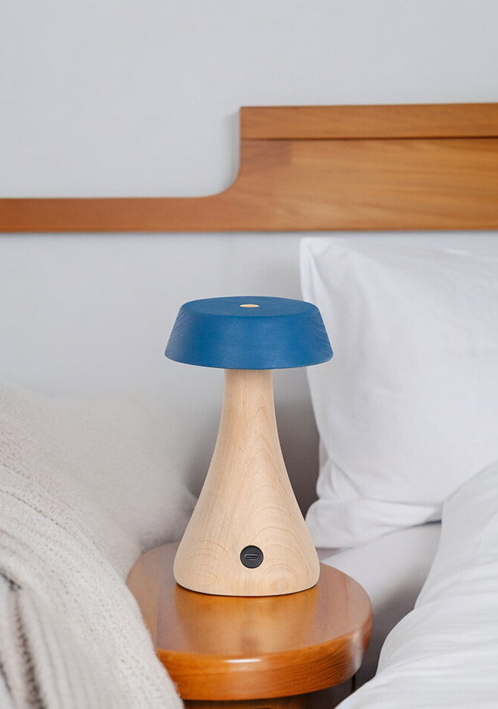 MORCHELLA ŞARJLI MAVİ MANTAR MASA LAMBASI