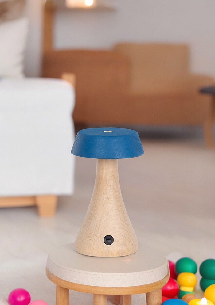 MORCHELLA ŞARJLI MAVİ MANTAR MASA LAMBASI