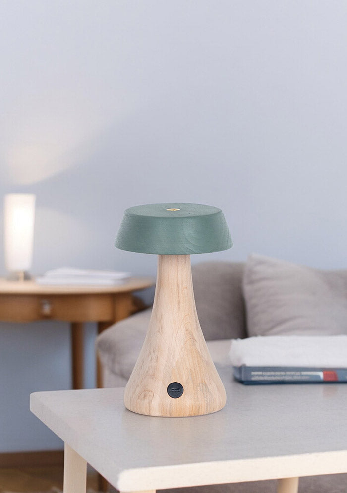 MORCHELLA ŞARJLI YEŞİL MANTAR MASA LAMBASI