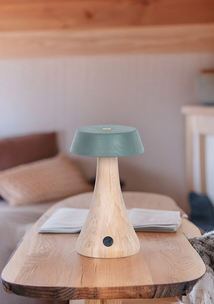 MORCHELLA ŞARJLI YEŞİL MANTAR MASA LAMBASI