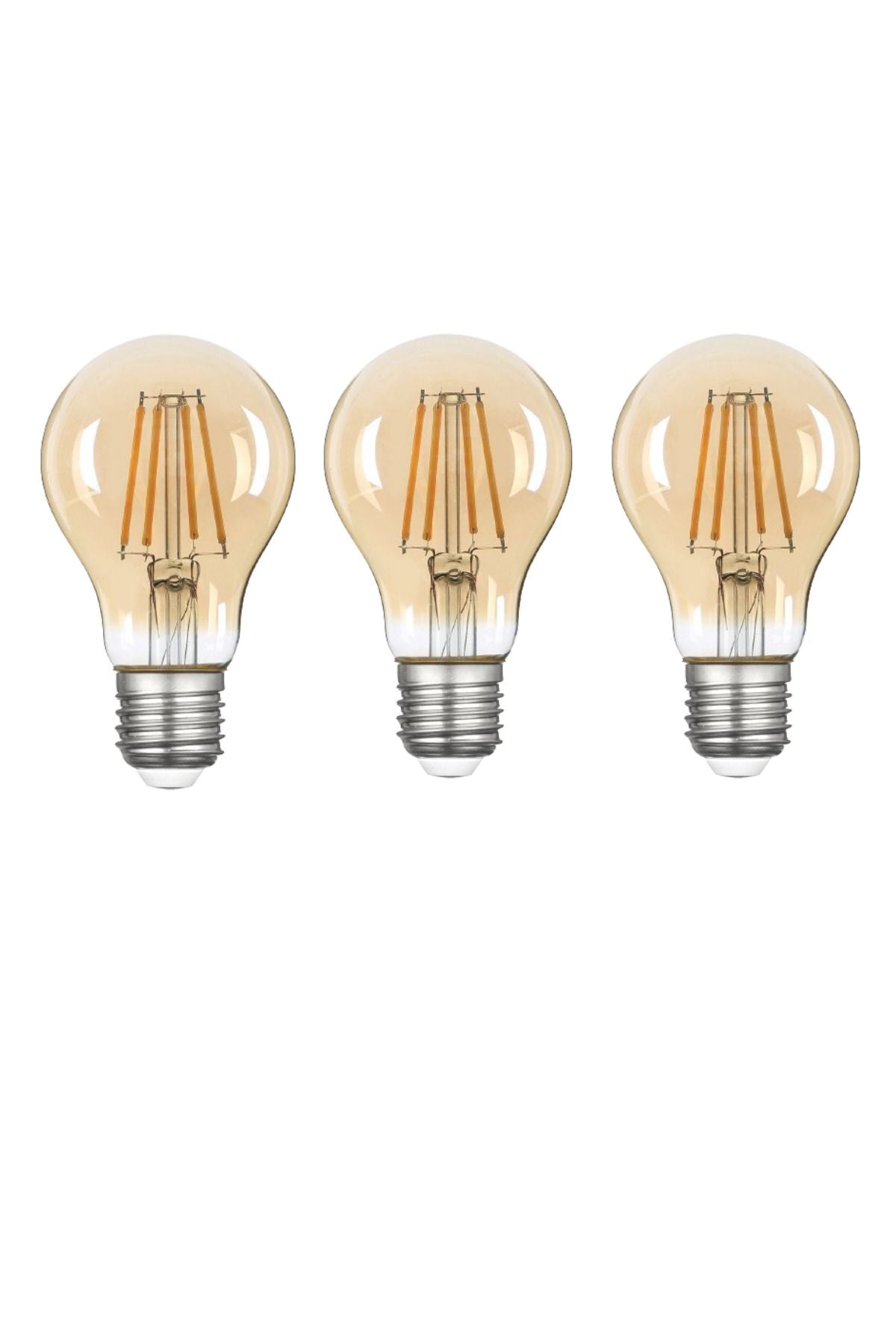 A60 Bal Cam LED Ampul 6W 2500K E27 (Gün Işığı) 3'lü ERD-37