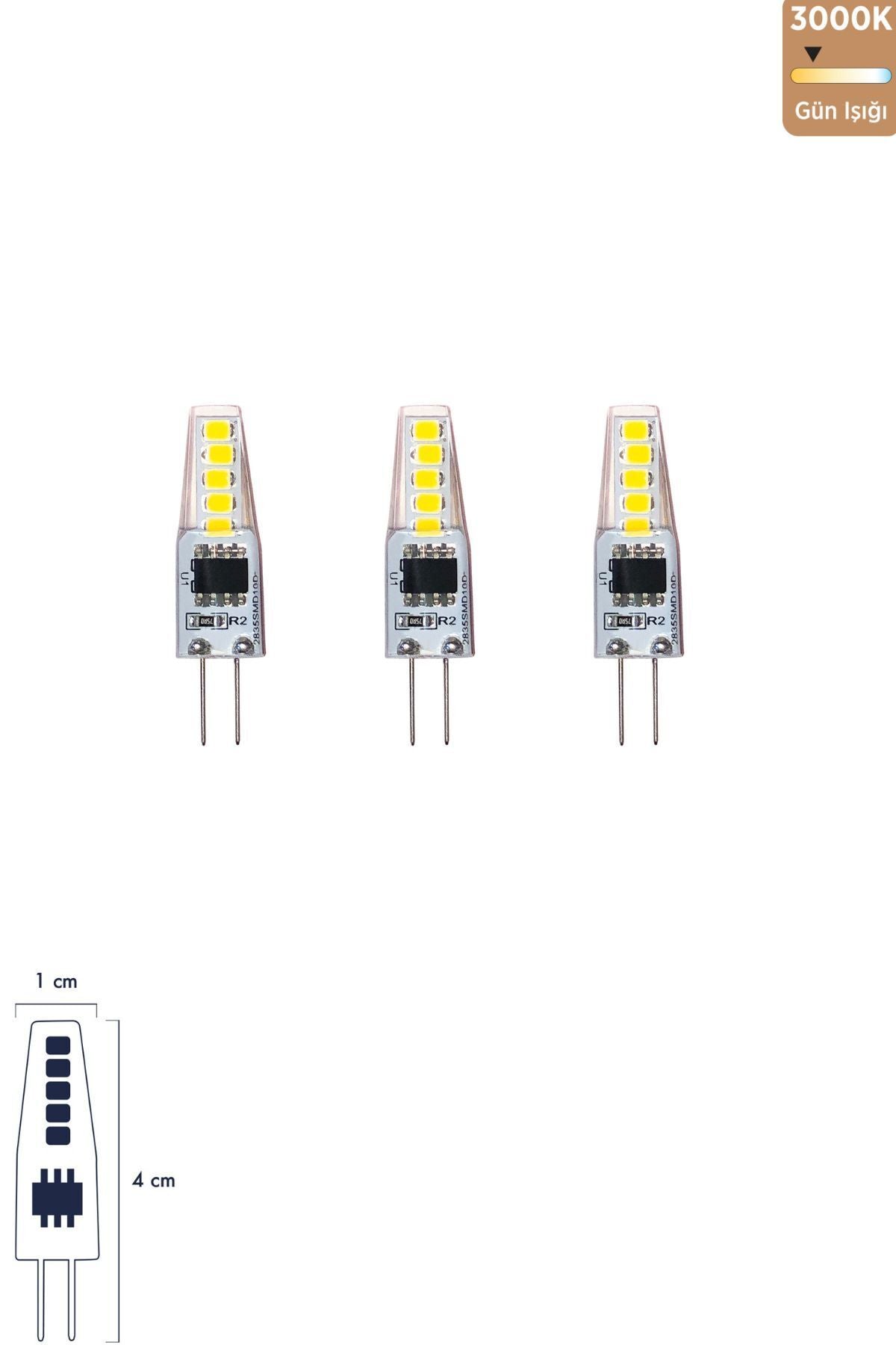 Heka Cob LED Ampul G4 2W 3000K 3'lü ERD-266