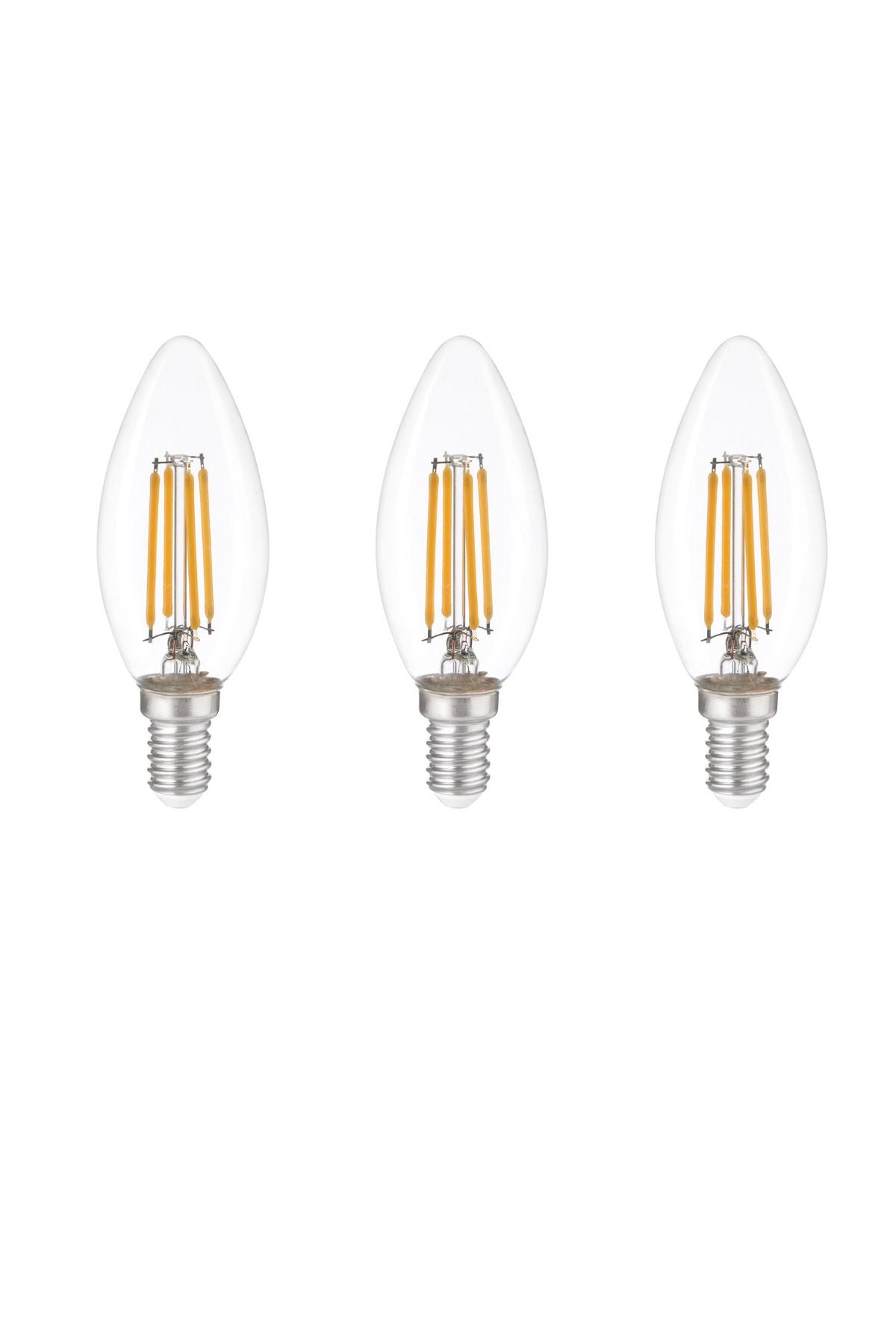 E14 220V 6W 4000K Filament LED Ampul 3'lü ERD-282