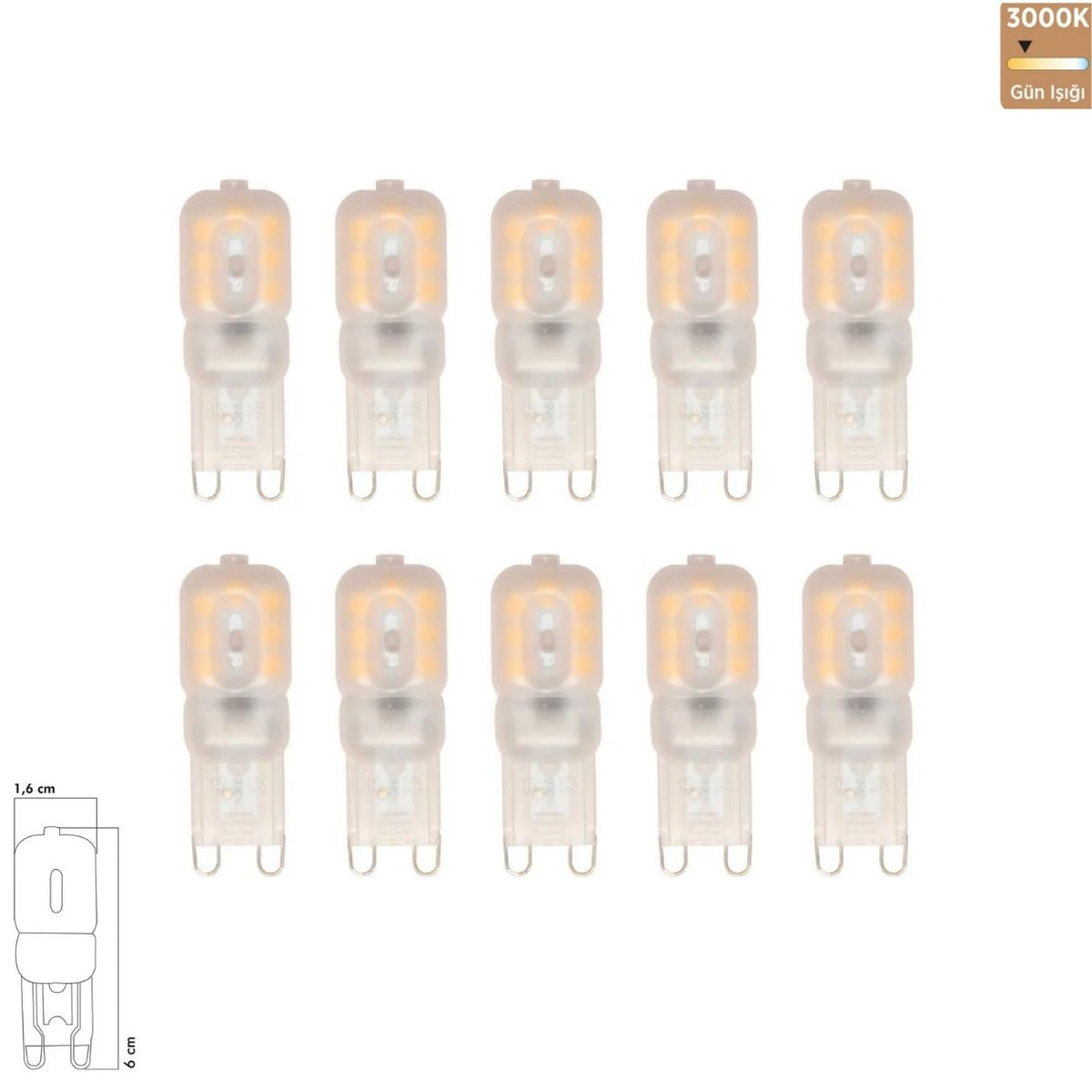Heka 220V Smd LED Ampul 3W G9 3000K Gün Işığı ERD-263 (10'lu Paket)