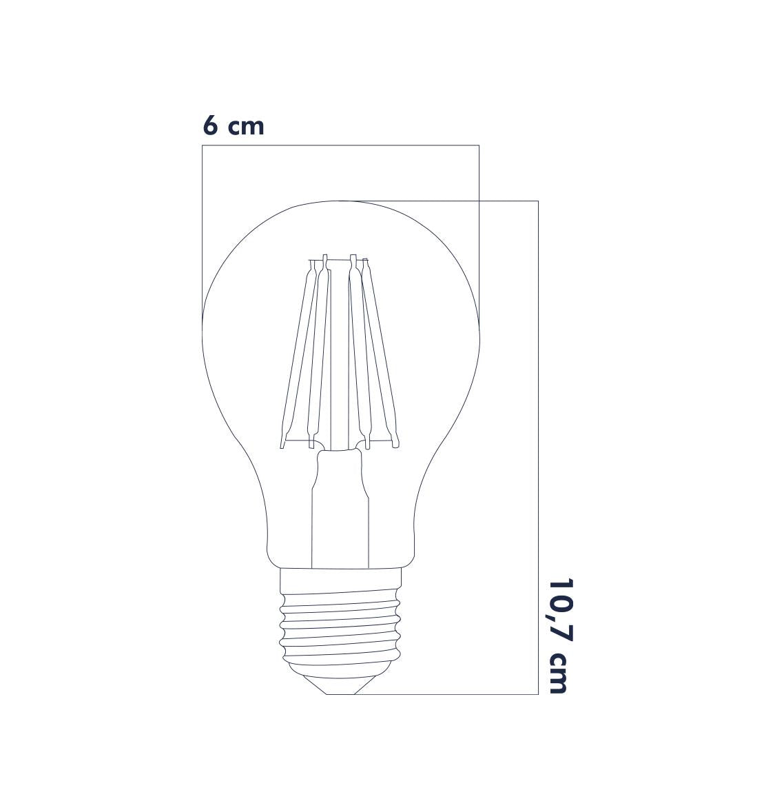 A60 Şeffaf 12W 3000K E27 Günışığı Led Ampul Erd-304