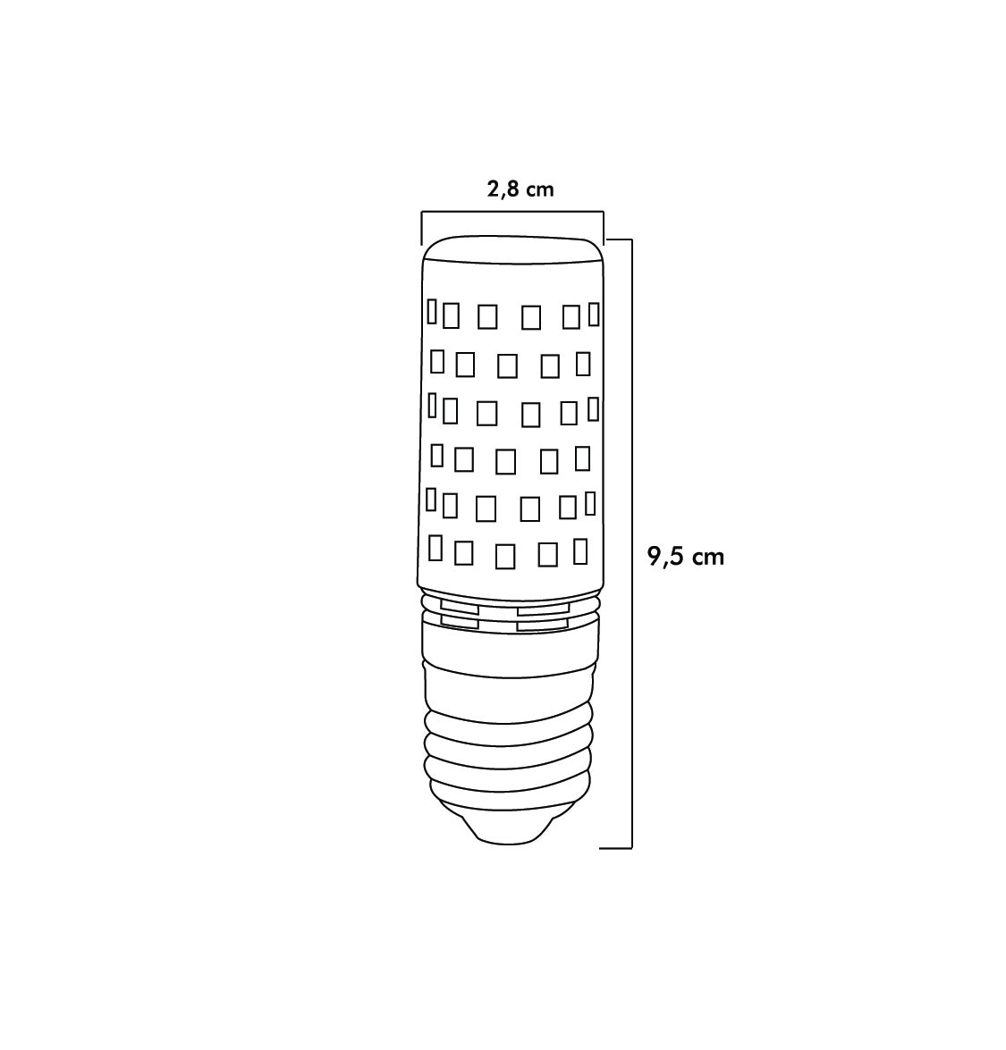 ERD-307 MISIR ŞEFFAF 10W ÜÇ RENKLİ E27 LED AMPUL