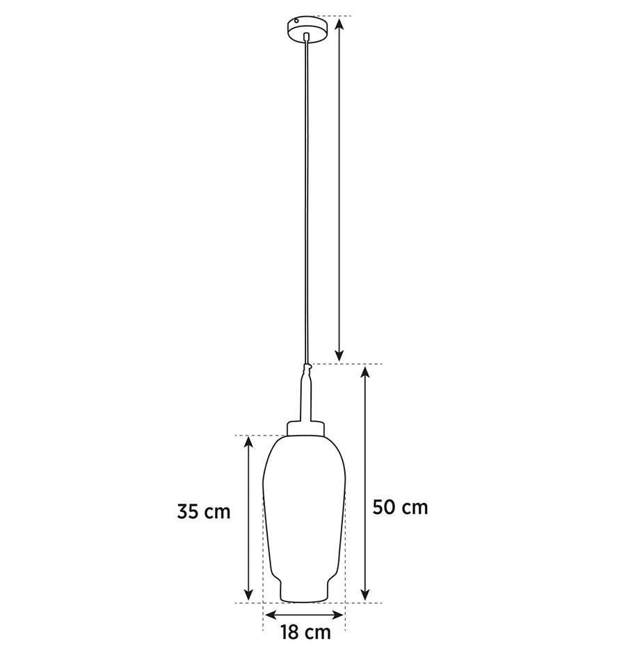 Harry Buzlu Cam Eskitme Sarkıt Avize 35 cm