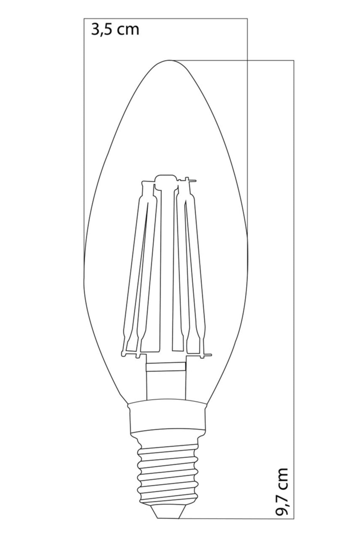 Heka Rustik LED Ampul 8W 3000K E14 (Gün Işığı) 3'lü ERD-35