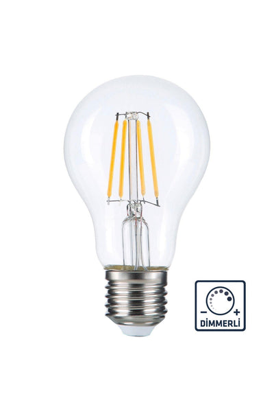 HEKA A60 Şeffaf Cam Filament LED Ampul 10W E27 3000K Gün Işığı ERD-313