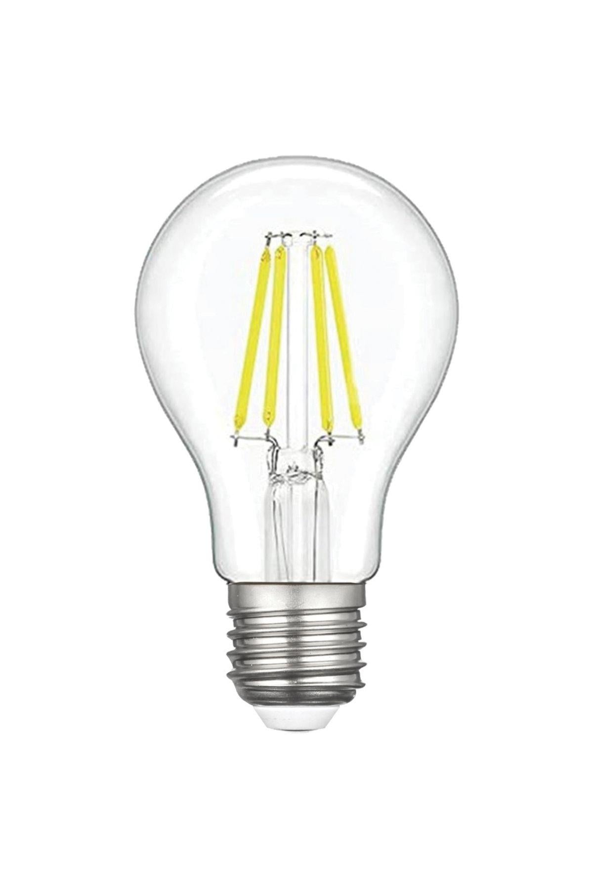 HEKA A60 Şeffaf Cam Filament LED Ampul 7W E27 6500K Beyaz Işık ERD-312 10'lu