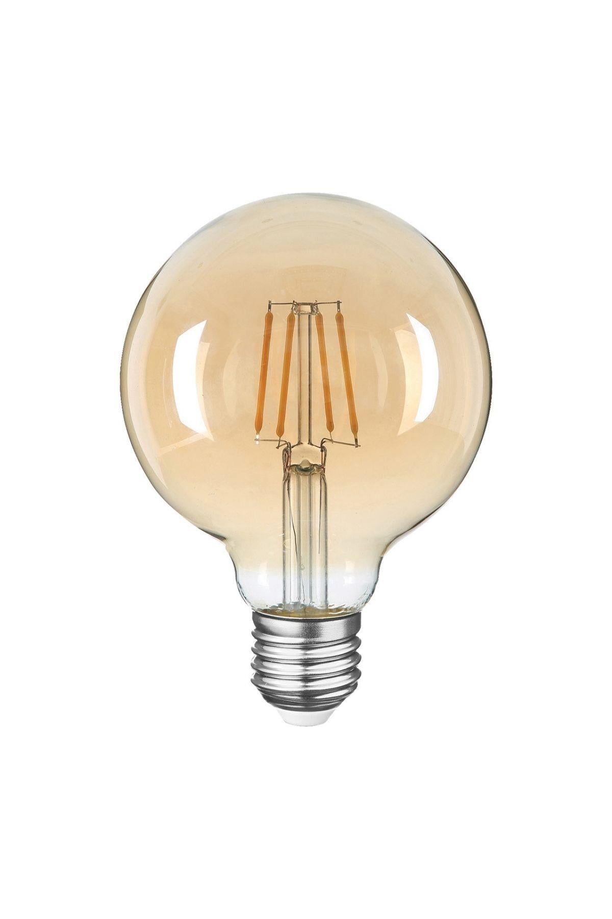 HEKA G95 Bal Cam LED Ampul 10W E27 2500K Sarı Işık ERD-316 5'li