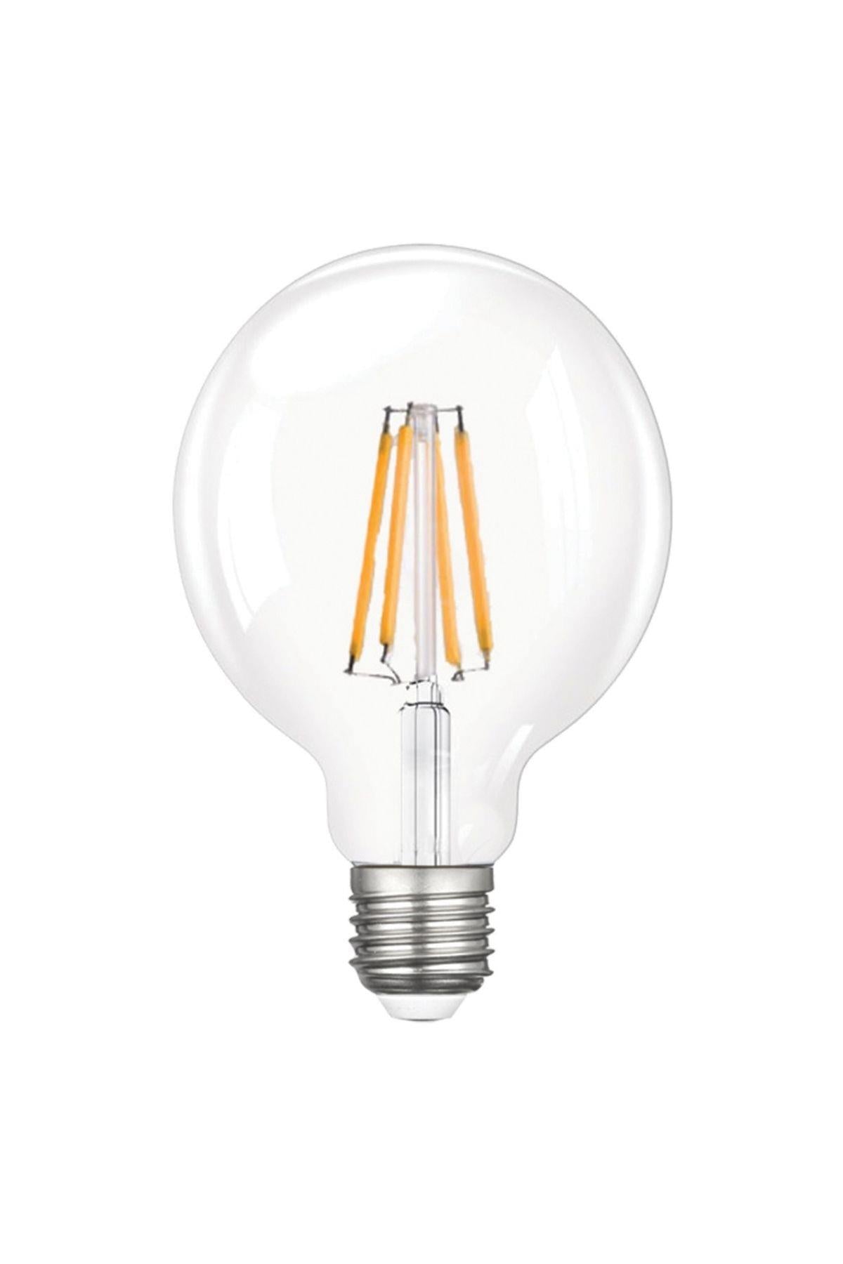 HEKA G95 Şeffaf Cam LED Ampul 7W E27 2700K Sarı Işık ERD-322 10'lu