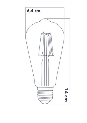 Heka Led E27 St64 Ampul 6W 2700K Gün Işığı ERD-85 - Aydınlatmacıyız