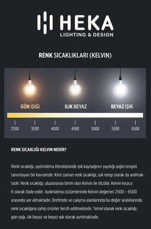 Heka Led E27 St64 Ampul 8W 2500K Gün Işığı ERD-53 - Aydınlatmacıyız