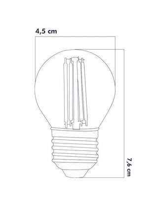 Heka Led Filament Rustik Ampul 6 Watt E27 Beyaz Işık ERD-247 - Aydınlatmacıyız