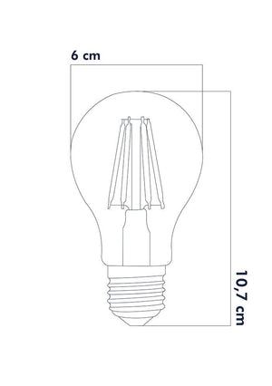 Heka Led Filament Rustik Ampul E27 8W 3000K Gün Işığı ERD-252 - Aydınlatmacıyız