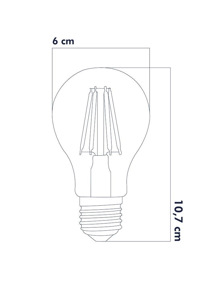 Heka Led Filament Rustik Ampul E27 8W 3000K Gün Işığı ERD-252 - Aydınlatmacıyız