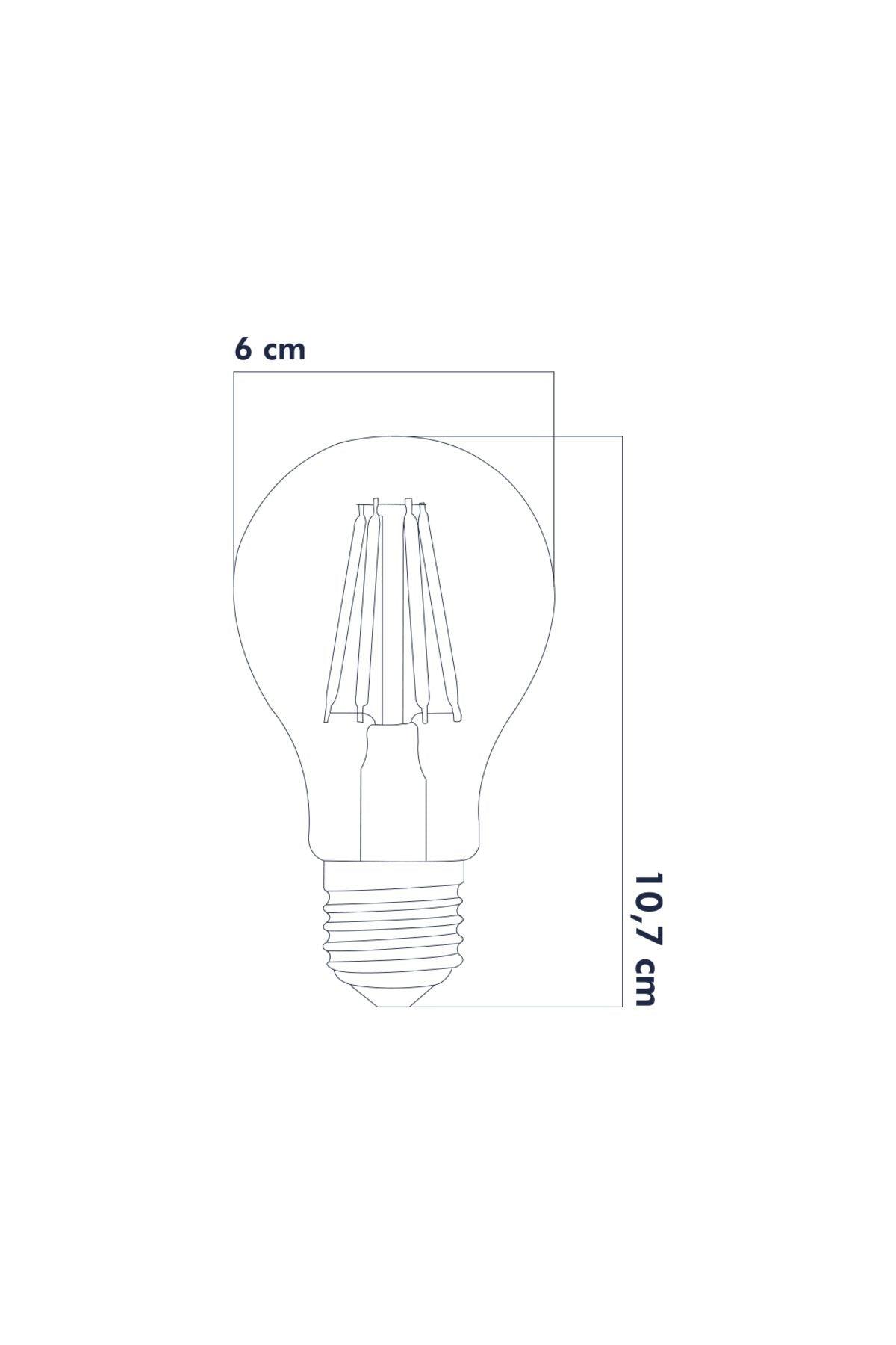 Heka Led Rustik Ampul E27 6W 3000K Gün Işığı 5'li ERD-95 - Aydınlatmacıyız