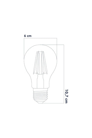 Heka Led Rustik Ampul E27 6W 3000K Gün Işığı 5'li ERD-95 - Aydınlatmacıyız