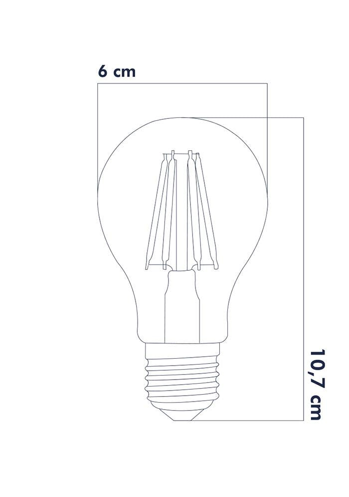 Heka Led Rustik Ampul E27 6W 3000K Gün Işığı ERD-95