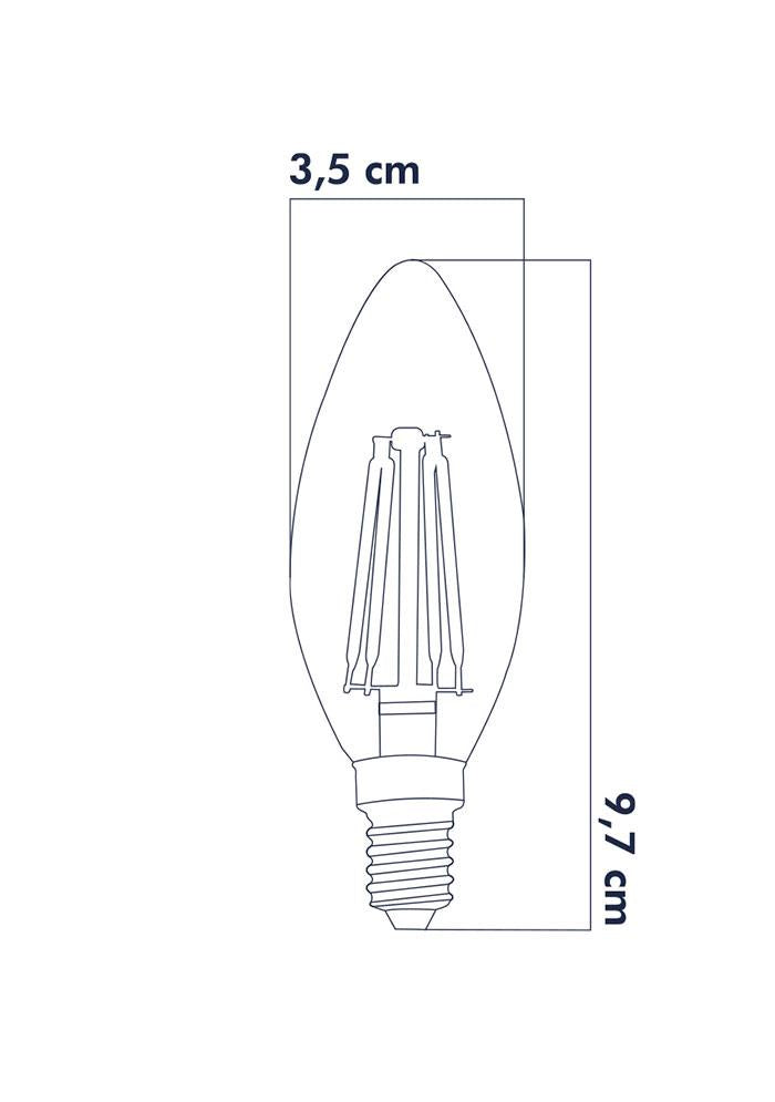 Heka Rustik Led Ampul 6W E14 2500K Gün Işığı ERD-34 - Aydınlatmacıyız
