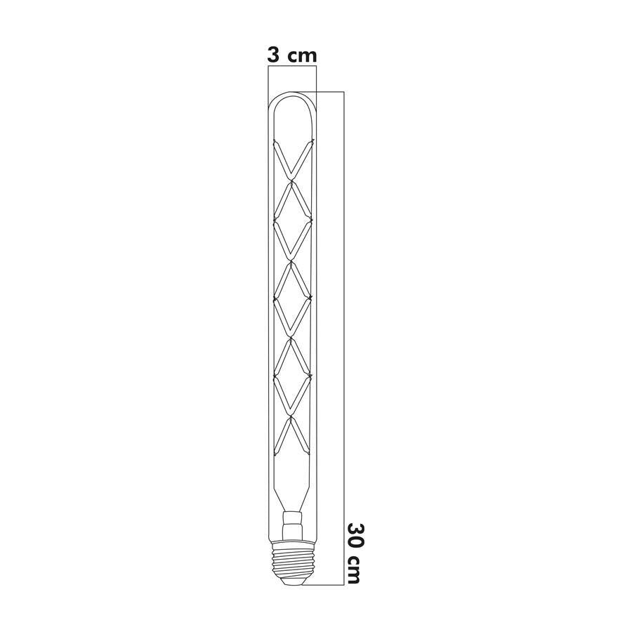 Heka Rustik Led Çubuk Ampul E27 8W 2500K Gün Işığı ERD-38 - Aydınlatmacıyız