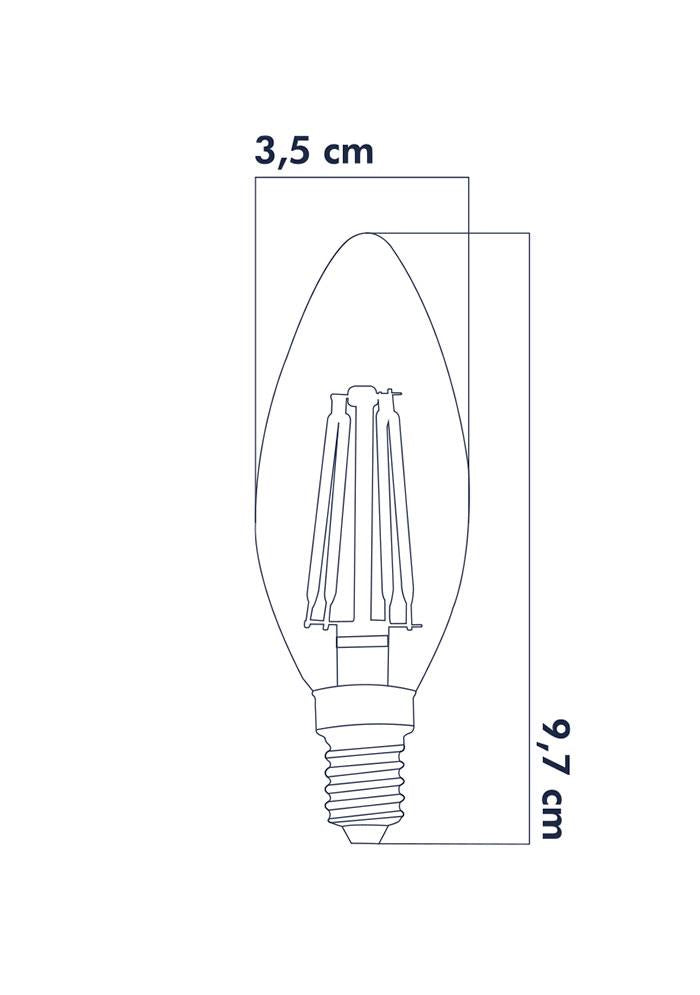 Heka Rustik Led E14 Ampul 6W 6500K Beyaz Işık ERD-93 - Aydınlatmacıyız