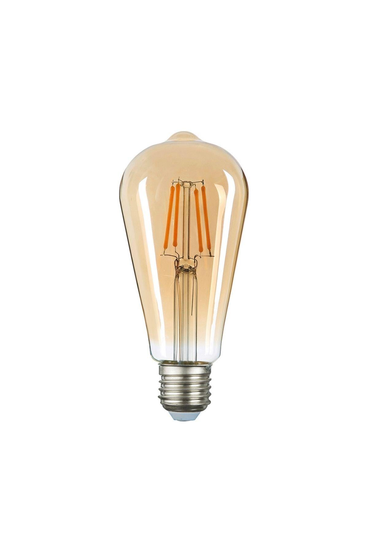 HEKA ST64 Bal Cam LED Ampul 7W E27 2500K Sarı Işık ERD-321