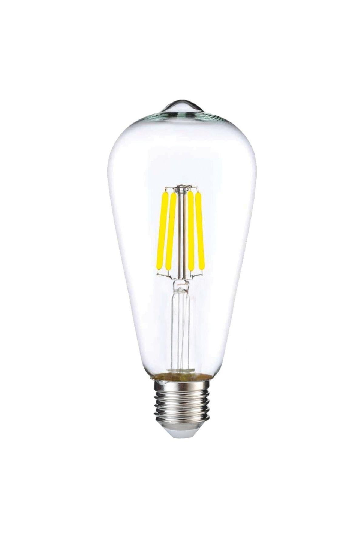 HEKA ST64 Şeffaf Cam LED Ampul 7W E27 6500K Beyaz Işık ERD-320
