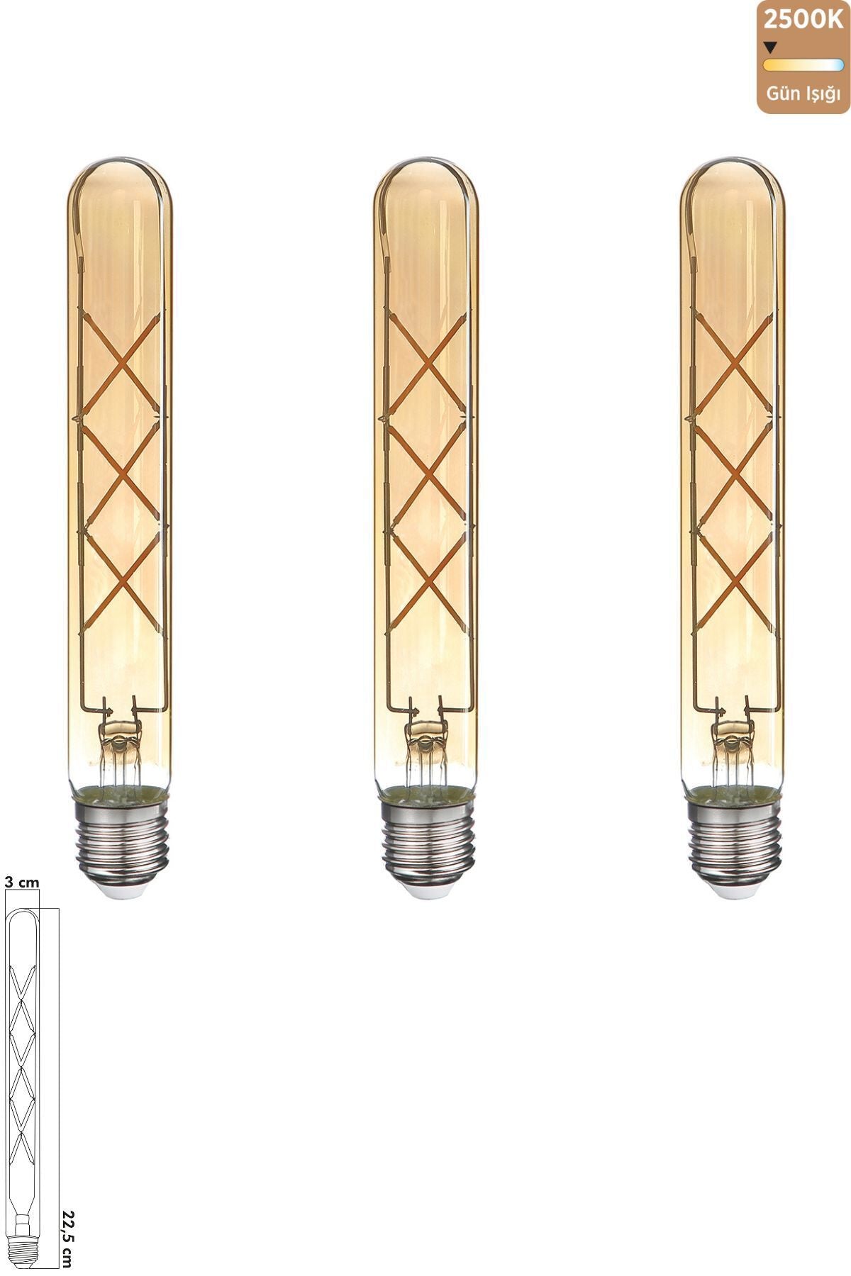 Heka LED Ampul 6W 2500K E27 (Gün Işığı) 3'lü ERD-33