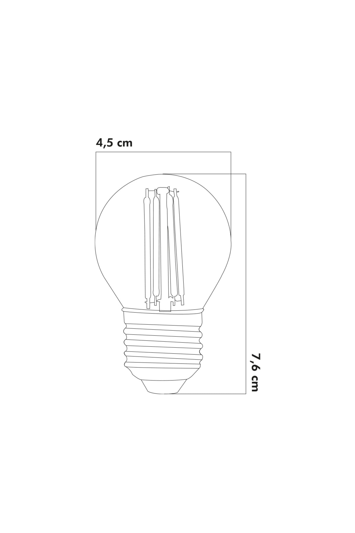 Led Ampul 6W 2500K E27 (Gün Işığı) 10'lu ERD-43