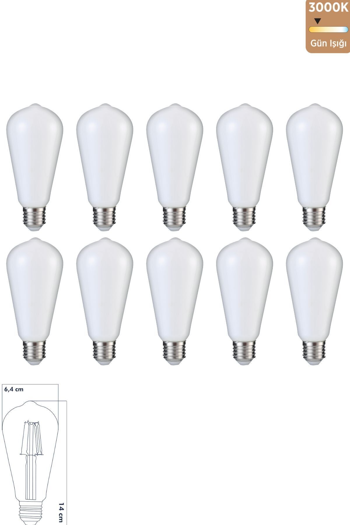 Heka LED Ampul 6W 3000K E27 Gün Işığı 10'lu ERD-234