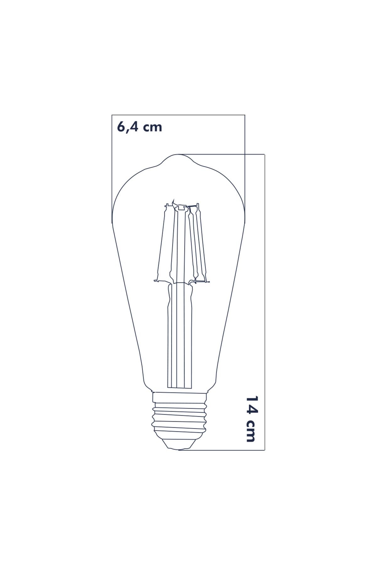 Heka LED Ampul 6W 3000K E27 Gün Işığı 5'li ERD-234