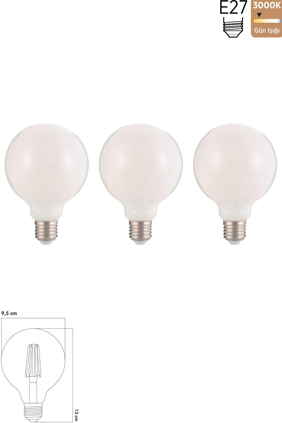 Led Ampul E27 9W 3000K Gün Işığı 3'lü ERD-232
