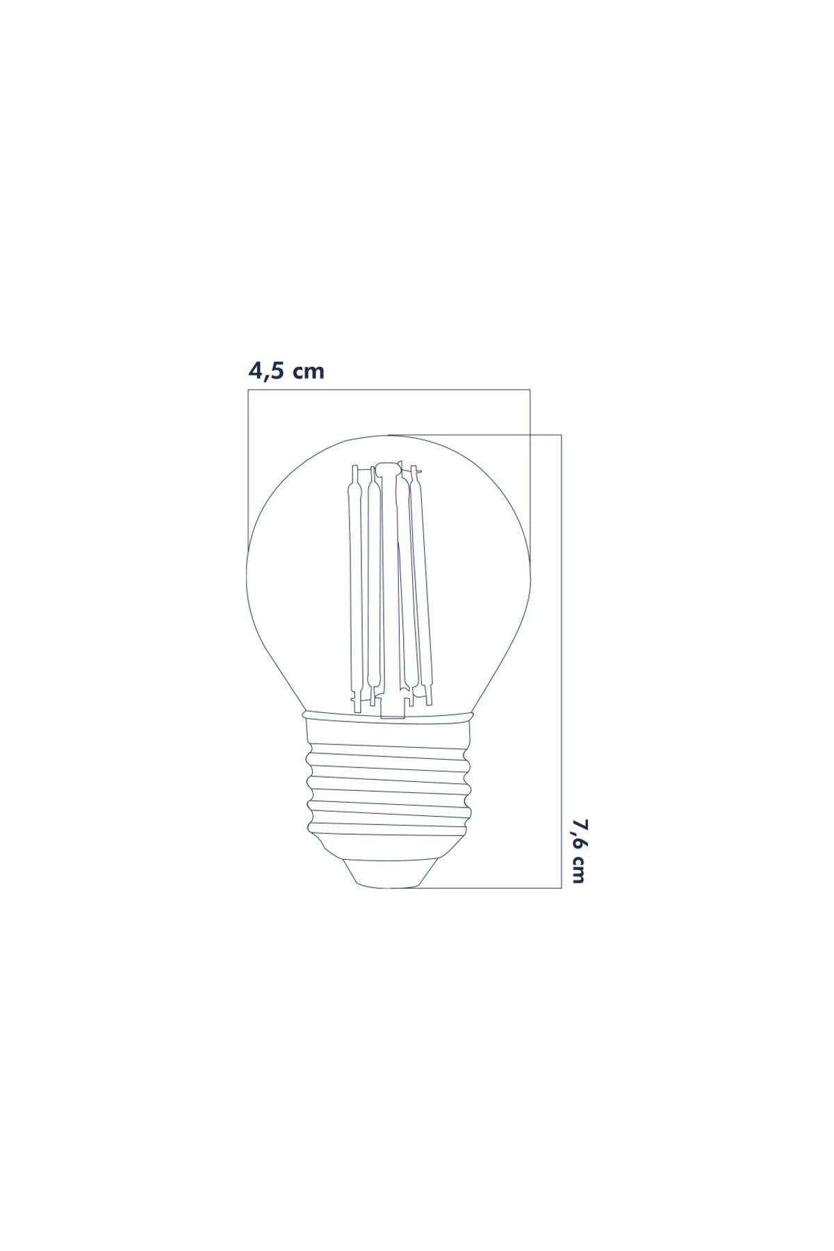 Heka Filament Rustik LED Ampul 6W E27 Beyaz Işık 3'lü ERD-247