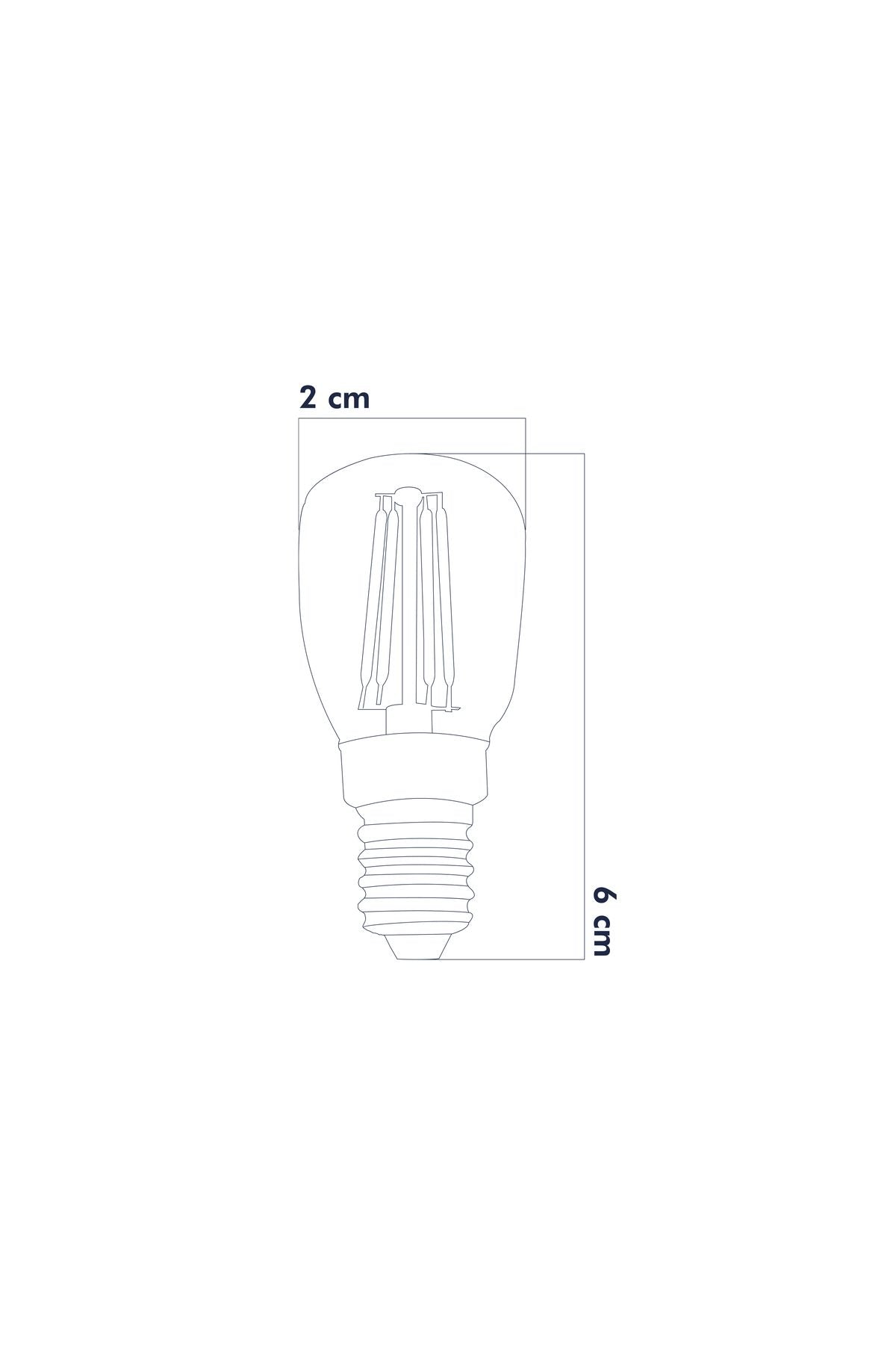 Heka LED Rustik Ampul E14 C7 Ampul 2W 2700K Gün Işığı 5'li ERD-69