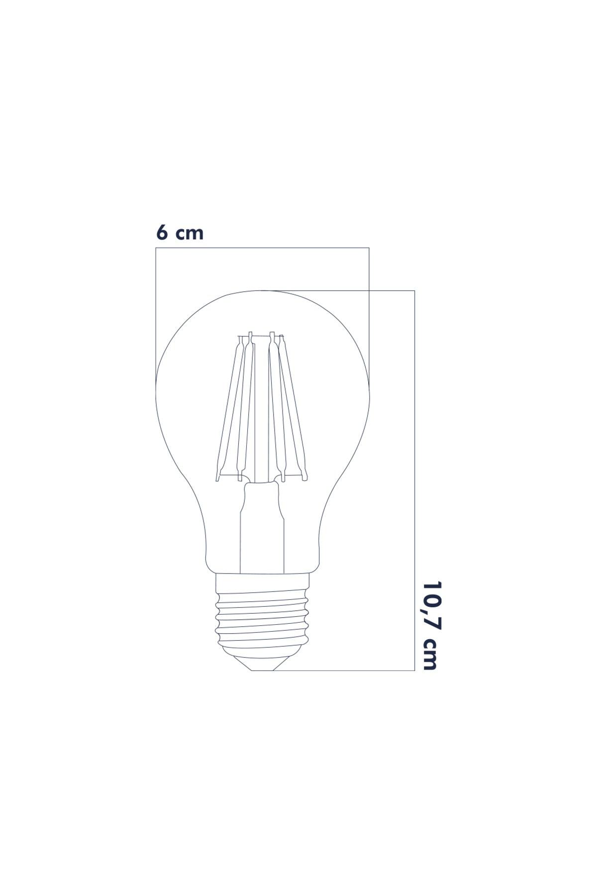 Heka Led Rustik Ampul E27 6W 3000K Gün Işığı 10'lu ERD-95 - Aydınlatmacıyız