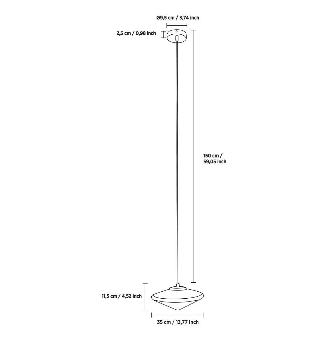 Marşal LED Krom Sarkıt Avize 35 cm