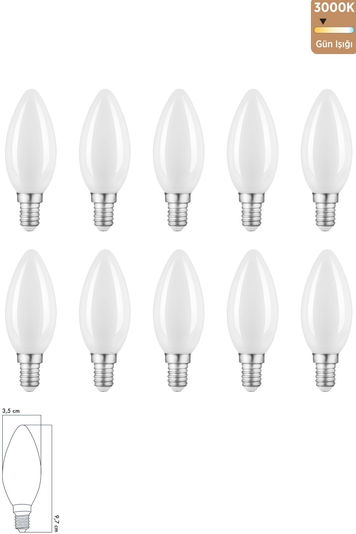 Heka Rustik LED Ampul 6W 3000K E14 Gün Işığı 10'lu ERD-237