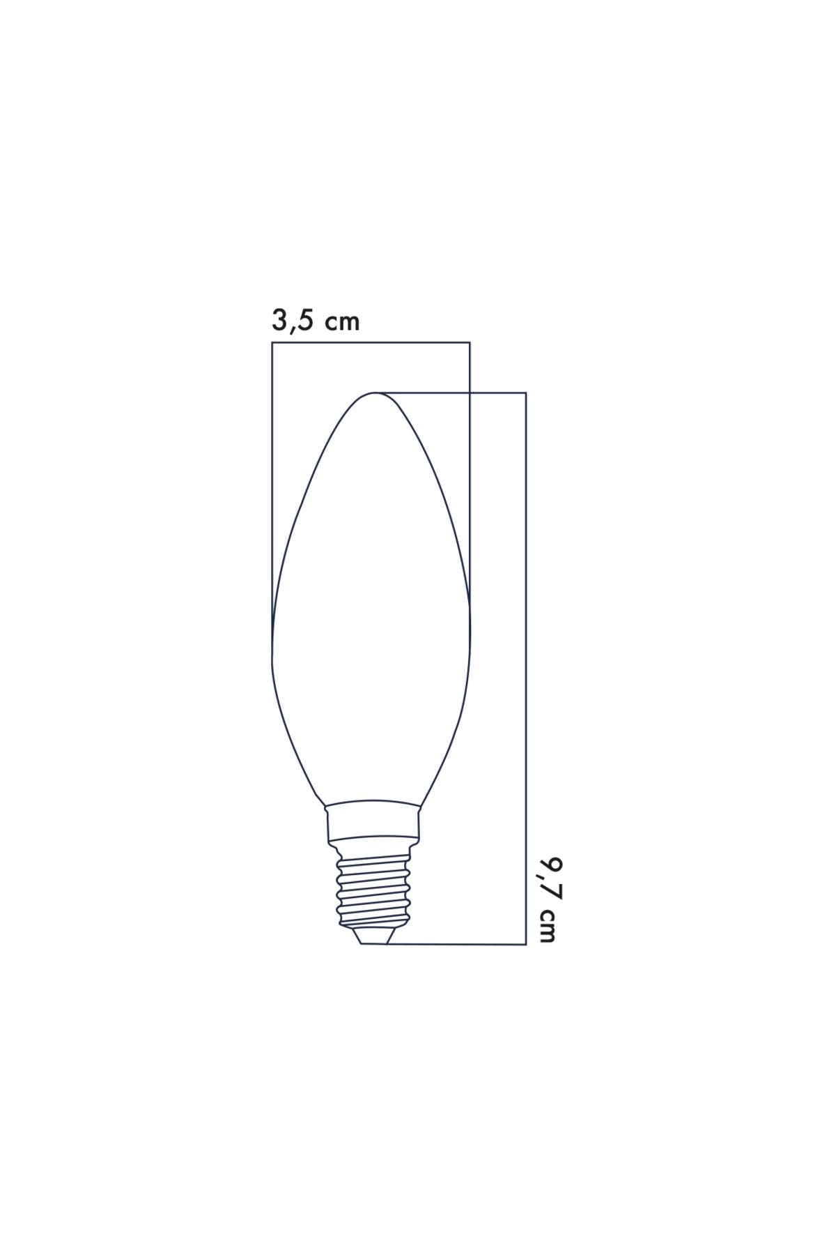Heka Rustik LED Ampul 6W 3000K E14 Gün Işığı 10'lu ERD-237